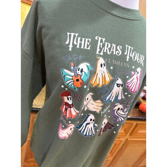 Taylor The Eras Tour Ghost Unisex Heavy Blend™ Crewneck Sweatshirt Size L EUC - Picture 2 of 5